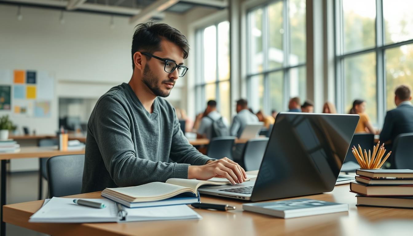 Modern university campus for students